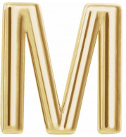 14K Yellow Single Initial M Earring - 86800174P