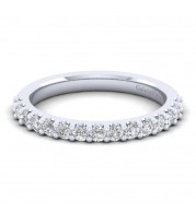 Gabriel & Co. 14k White Gold Contemporary Anniversary Wedding Band - WB14297W44JJ