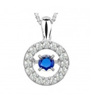 Gems One 14KT White Gold & Diamond Rhythm Of Love Neckwear Pendant   - 1/8 ctw - ROL1099-4WCS