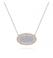 Gabriel & Co. 14k Two Tone Gold Lusso Diamond Necklace - NK6016T45JJ