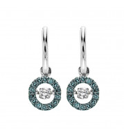Gems One Silver (SLV 995) Diamond Rhythm Of Love Fashion Earrings  - 1/4 ctw - ROL1122-SSWDBL