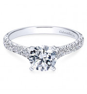 Gabriel & Co. 14k White Gold Contemporary Straight Engagement Ring - ER7225W44JJ