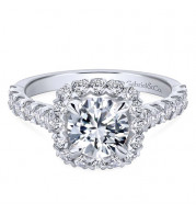 Gabriel & Co. 14k White Gold Contemporary Halo Engagement Ring - ER10288W44JJ
