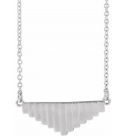 14K White 18 Geometric Necklace - 86935605P