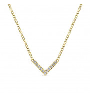 Gabriel & Co. 14k Yellow Gold Lusso Diamond Bar Necklace - NK5423Y45JJ