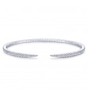Gabriel & Co. 14k White Gold Demure Diamond Bangle Bracelet - BG3912-65W45JJ