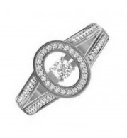 Gems One 14KT White Gold & Diamond Rhythm Of Love Fashion Ring  - 1/2 ctw - ROL1112-4WC