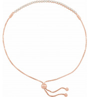 14K Rose 1/2 CTW Diamond Bolo 7 1/2-9 1/2 Bracelet - BRC820102P