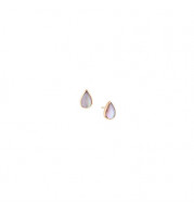 Kabana 14k Rose Gold Mother of Pearl Inlay Earring