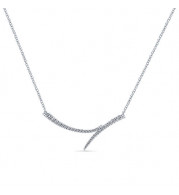 Gabriel & Co. 14k White Gold Kaslique Diamond Bar Necklace - NK5569W45JJ