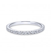 Gabriel & Co. 14k White Gold Contemporary Anniversary Wedding Band - WB7480W44JJ