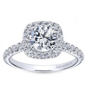 Gabriel & Co. 14k White Gold Contemporary Halo Engagement Ring - ER6872W44JJ