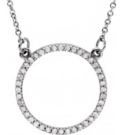 14K White 1/6 CTW Diamond 16 Necklace - 84155104P