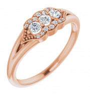 14K Rose 1/5 CTW Diamond Stackable Ring - 124026606P