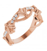 14K Rose 1/8 CTW Diamond Vintage-Inspired Anniversary Band - 123852602P