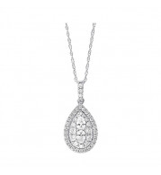 Gems One 14Kt White Gold Diamond (1/2Ctw) Pendant - PD35797-4WD