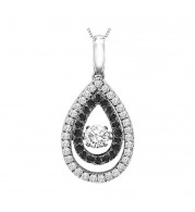Gems One 14KT White Gold & Diamonds Stunning Neckwear Pendant - 3/8 ctw - ROL1017-4WCBK
