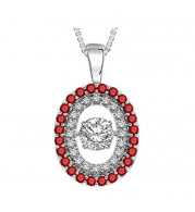 Gems One 14KT White Gold & Diamond Rhythm Of Love Neckwear Pendant   - 3/8 ctw - ROL1075-4WCR