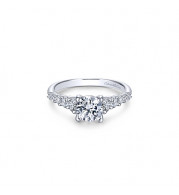 Gabriel & Co. 14k White Gold Contemporary Straight Engagement Ring - ER11755R3W44JJ