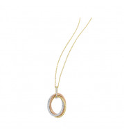 Gems One 14Kt White Yellow Rose Gold Diamond (1/3Ctw) Pendant - PD10717-4WYPSC