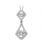 Gems One 14KT White Gold & Diamond Rhythm Of Love Neckwear Pendant  - 3/4 ctw - ROL1010-4WC