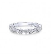 Gabriel & Co. 14k White Gold Diamond Stackable Ladies' Ring