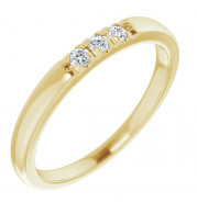 14K Yellow .09 CTW Diamond French-Set Anniversary Band - 124030605P