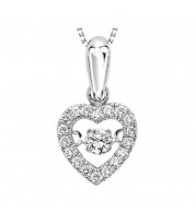 Gems One 14KT White Gold & Diamond Rhythm Of Love Neckwear Pendant  - 1/5 ctw - ROL1021-4WC