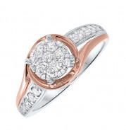 Gems One 14Kt White Rose Gold Diamond(1/2Ctw) Ring - RG68884-4WPC