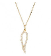 14K Yellow 1/10 CTW Diamond Angel Wing 18 Necklace - R45255D1002P