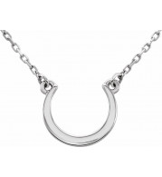 14K White Crescent 18 Necklace - 86255101P