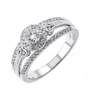 Gems One 14Kt White Gold Diamond(7/8Ctw) Ring - RG70733-4WC