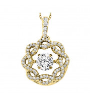 Gems One 14KT Yellow Gold & Diamond Rhythm Of Love Neckwear Pendant  - 1/2 ctw - ROL1204-4YC