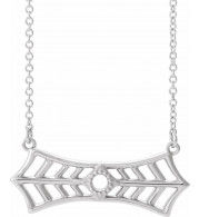 14K White Vintage-Inspired Bar 16 Necklace - 86877600P