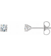 14K White 1/2 CTW Diamond 4-Prong Cocktail-Style Earrings - 297626076P