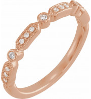 14K Rose 1/8 CTW Diamond Anniversary Band - 653557604P