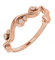 14K Rose .05 CTW Diamond Sculptural-Inspired Anniversary Band - 123463602P