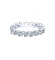 Gabriel & Co. 14k White Gold Diamond Stackable Ladies' Ring