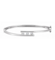 14K White 5/8 CTW Diamond Bangle Bracelet - 66021100001P