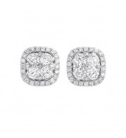 Gems One 14Kt White Gold Diamond (1Ctw) Earring - ER10257-4WC