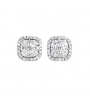 Gems One 14Kt White Gold Diamond (1/2Ctw) Earring - ER10255-4WC