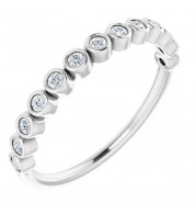 14K White 1/6 CTW Diamond Anniversary Band - 122968600P