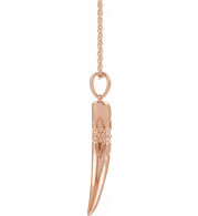14K Rose 26.2x13.4 mm Tusk 16-18 Necklace - 86921602P