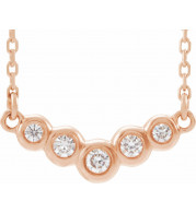 14K Rose  1/8 CTW Diamond 18 Necklace - 86855617P