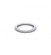 Gabriel & Co. 14k White Gold Contemporary Curved Wedding Band - WB10252C6W44JJ