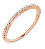 14K Rose 1/8 CTW Diamond Anniversary Band - 12287760012P