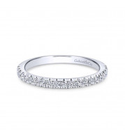 Gabriel & Co. 14k White Gold Contemporary Anniversary Wedding Band - WB12657R4W44JJ