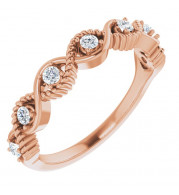 14K Rose 1/5 CTW Diamond Stackable Ring - 720466034P