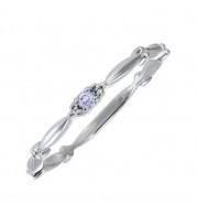 Gems One 10Kt White Gold Syn Alexandrite (1/20 Ctw) Ring - RG72936-1WNSYAL