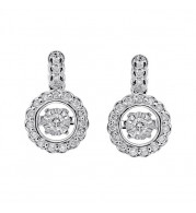 Gems One Mix Metal W-Gold Silver Diamond (1/6Ctw) Earring - ER30221-1WSSD